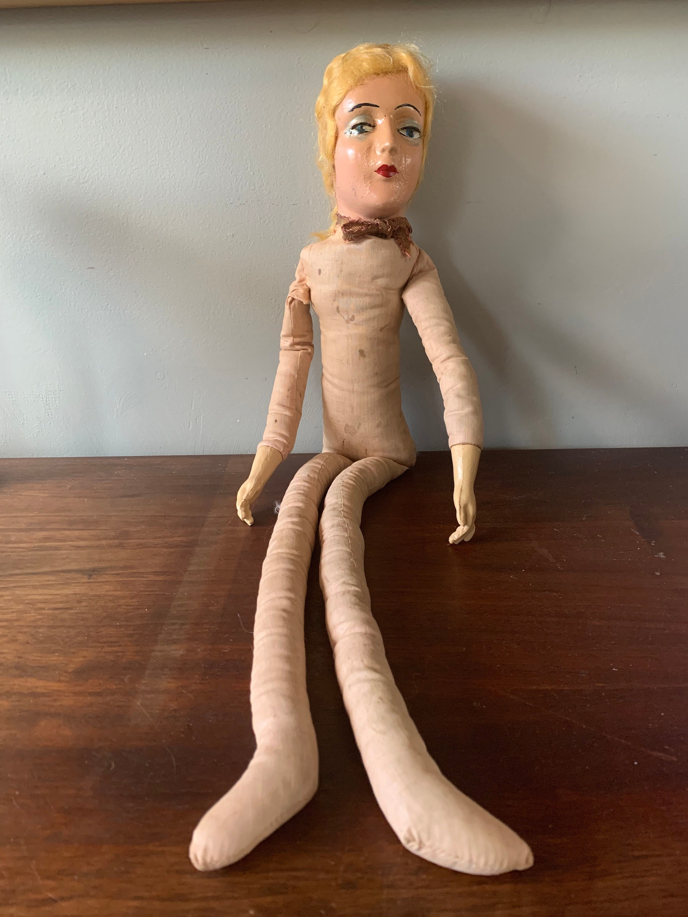 Vintage French Boudoir Doll, composite face and hands - Etsy