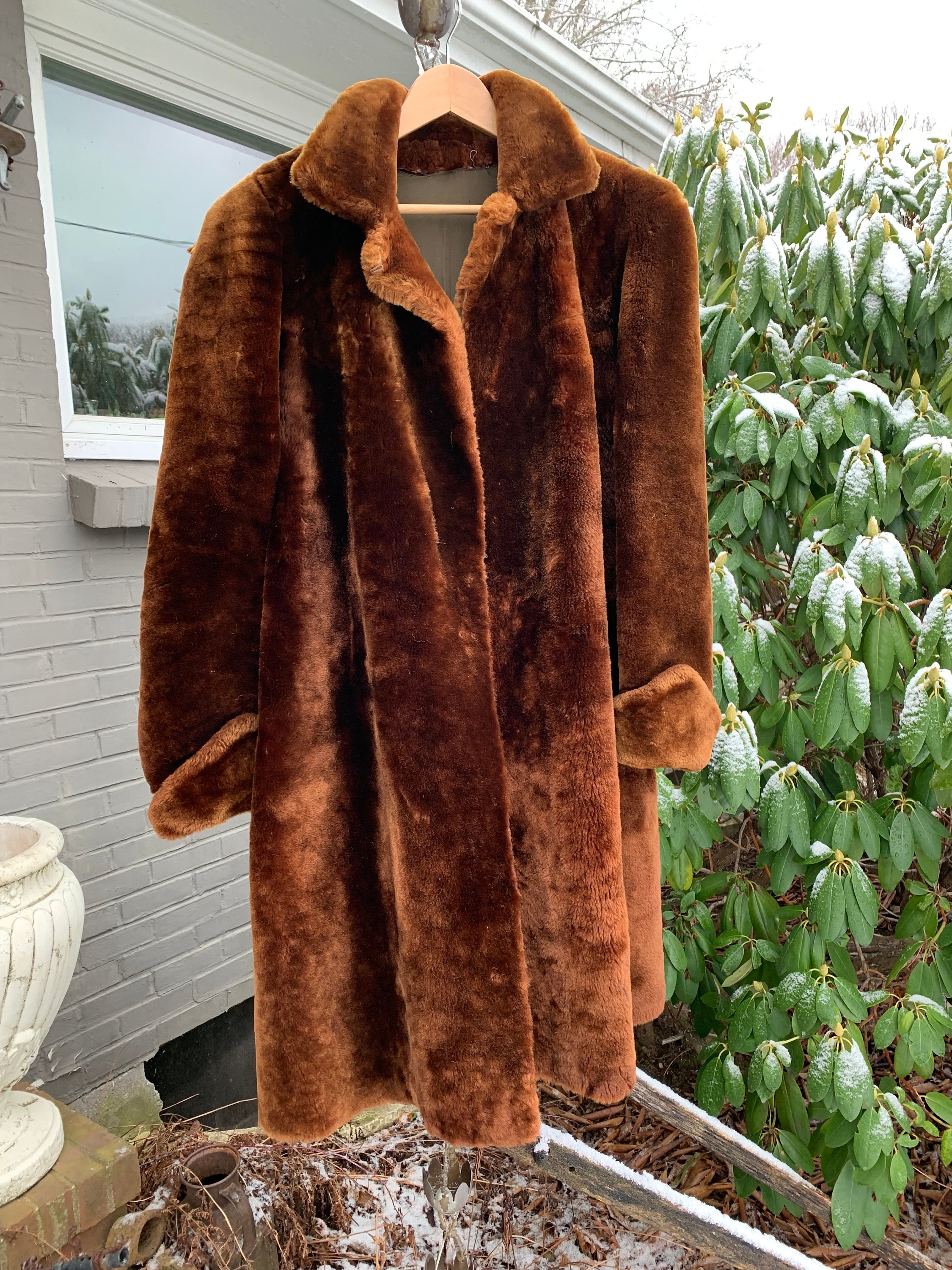 Vintage Authentic Mouton Sheep Skin Coat - Etsy