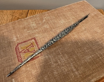 Vintage Sterling Silver Repousse Fountain Pen