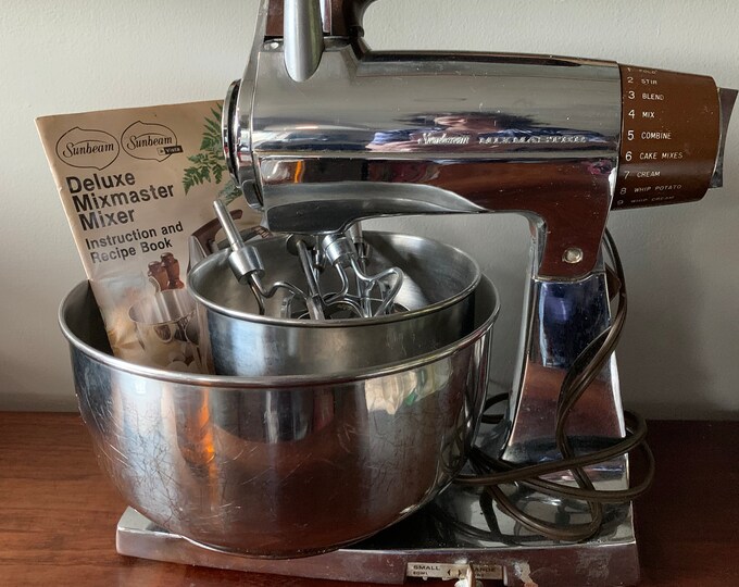 Vintage Sunbeam Deluxe Mixmaster Mixer Etsy