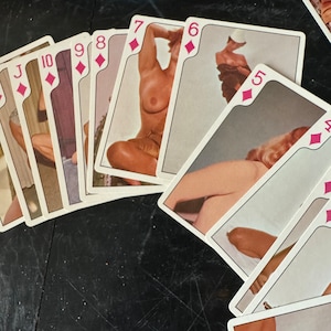 Cartes à jouer vintage femme nue, Vive Les Girls