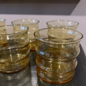 Vintage Libbey Amber Bamboo Glasses