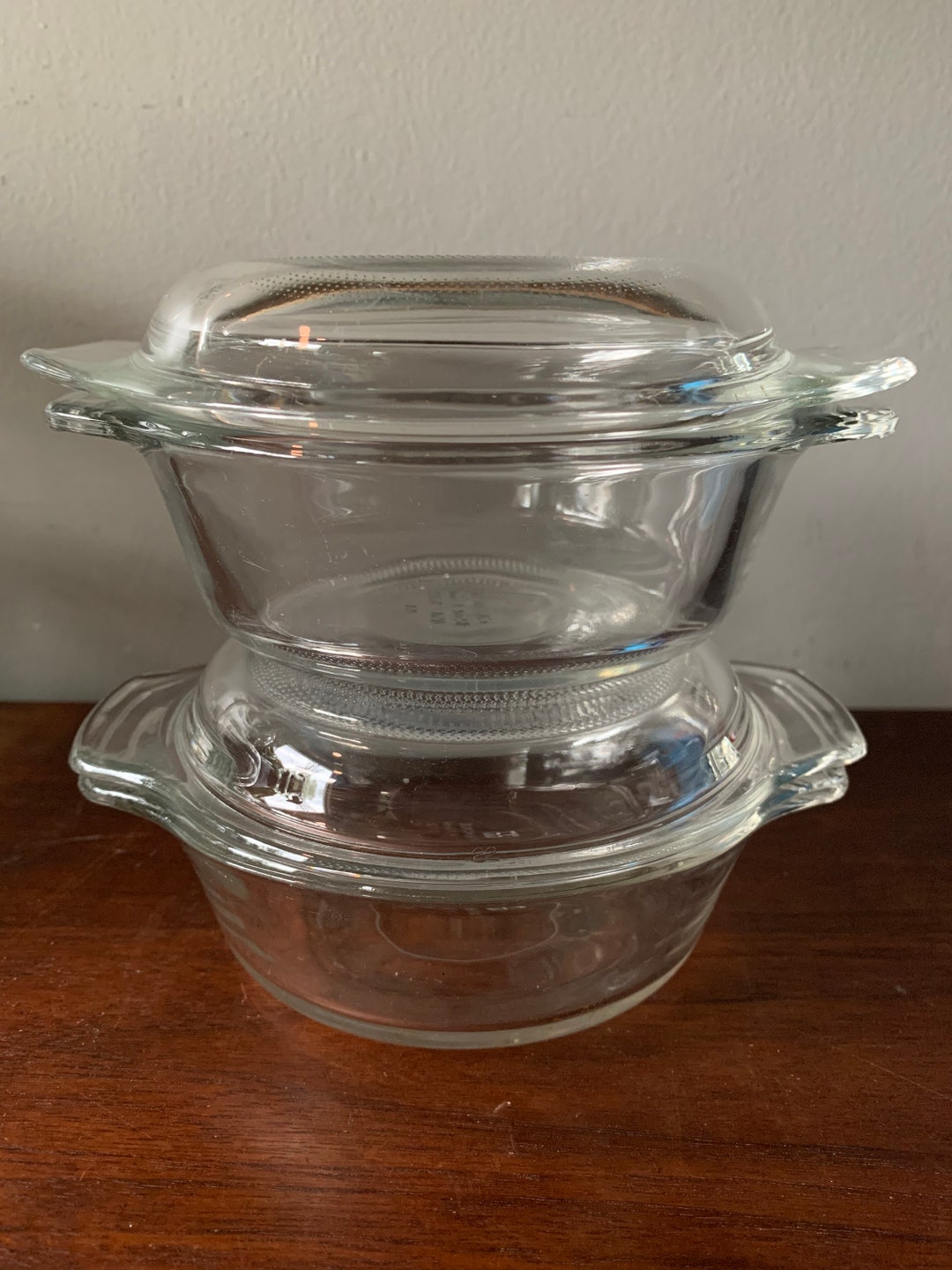 Vintage Glass Refrigerator Dishes Set of 2 Etsy
