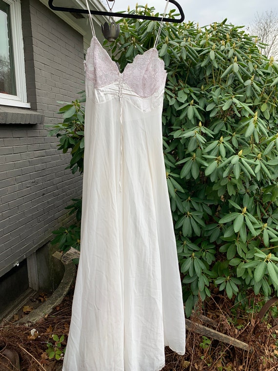 Vintage White Spaghetti Strap nightgown, unbranded