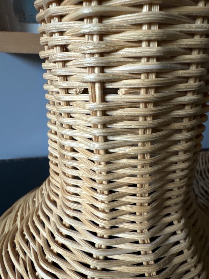 Reserved Clemence Vintage Wicker Woven Mannequin Head Hat Stand Display