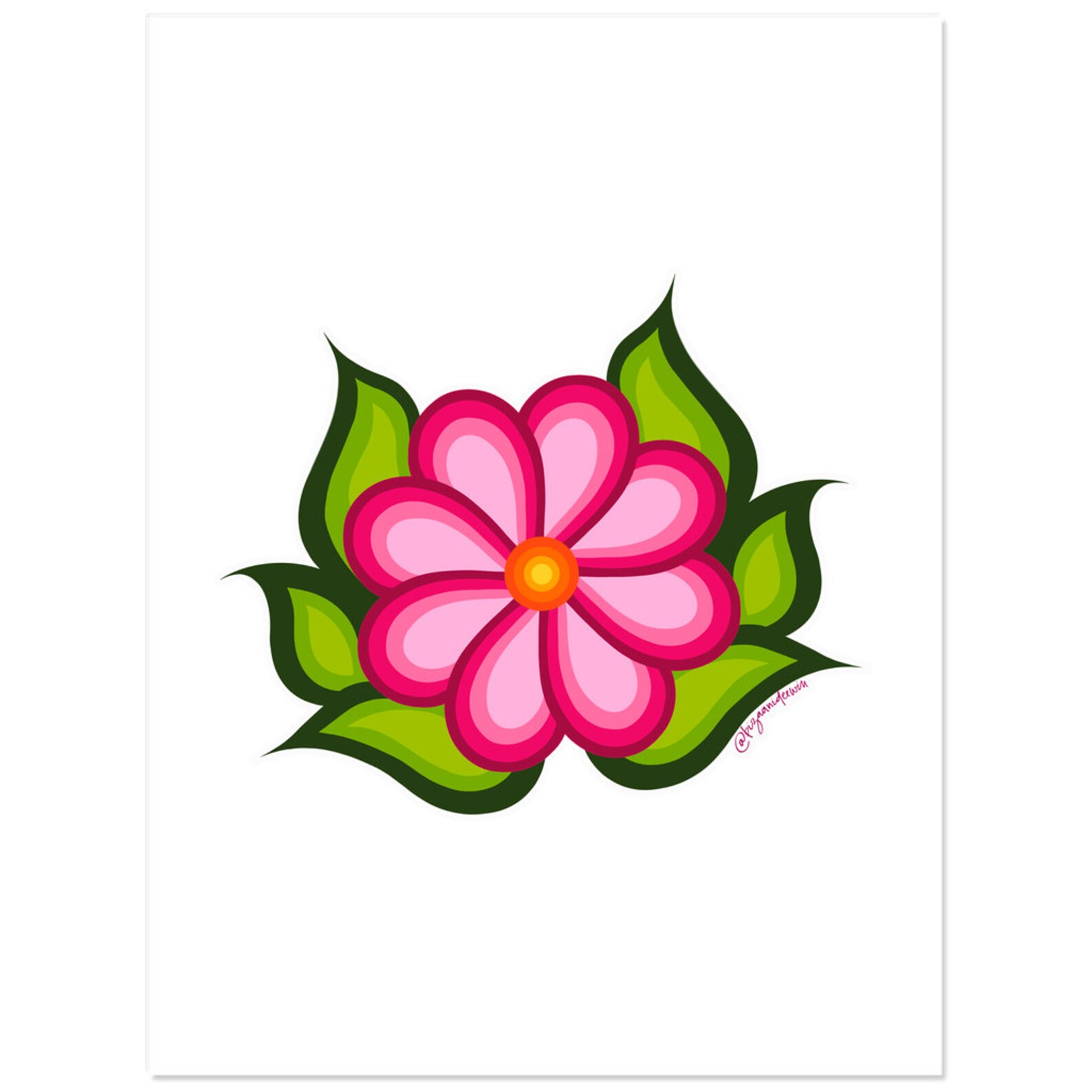 Ojibwe Native American Botanical Flower Illustration Sticker Etsy