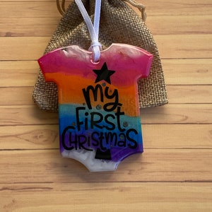 Baby&#39;s First Christmas Rainbow Ornament