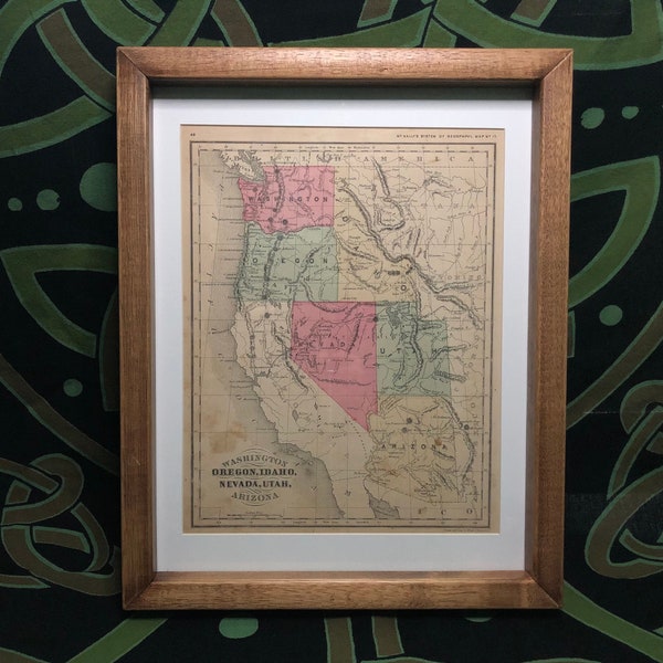 A Map of Oregon and Nevada - Etsy