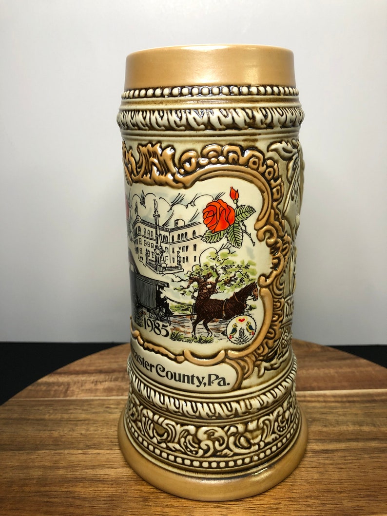 Vintage 1985 Lancaster County, PA Beer Stein Limited Edition Willow