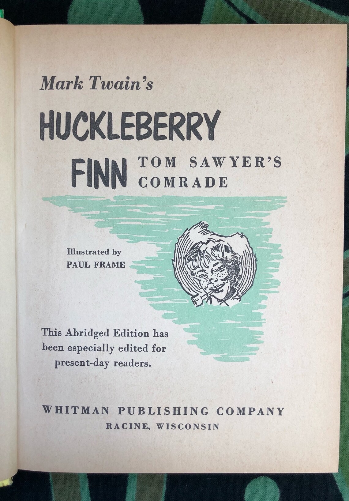 Huckleberry Finn 1955 by Mark Twain Modern Abridged Edition Illustrated ...