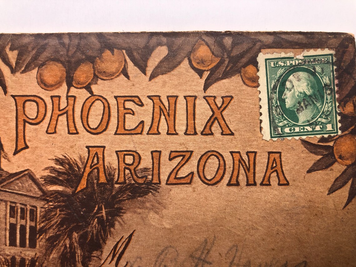 Phoenix Arizona Souvenir Folder Vintage Postcard Etsy