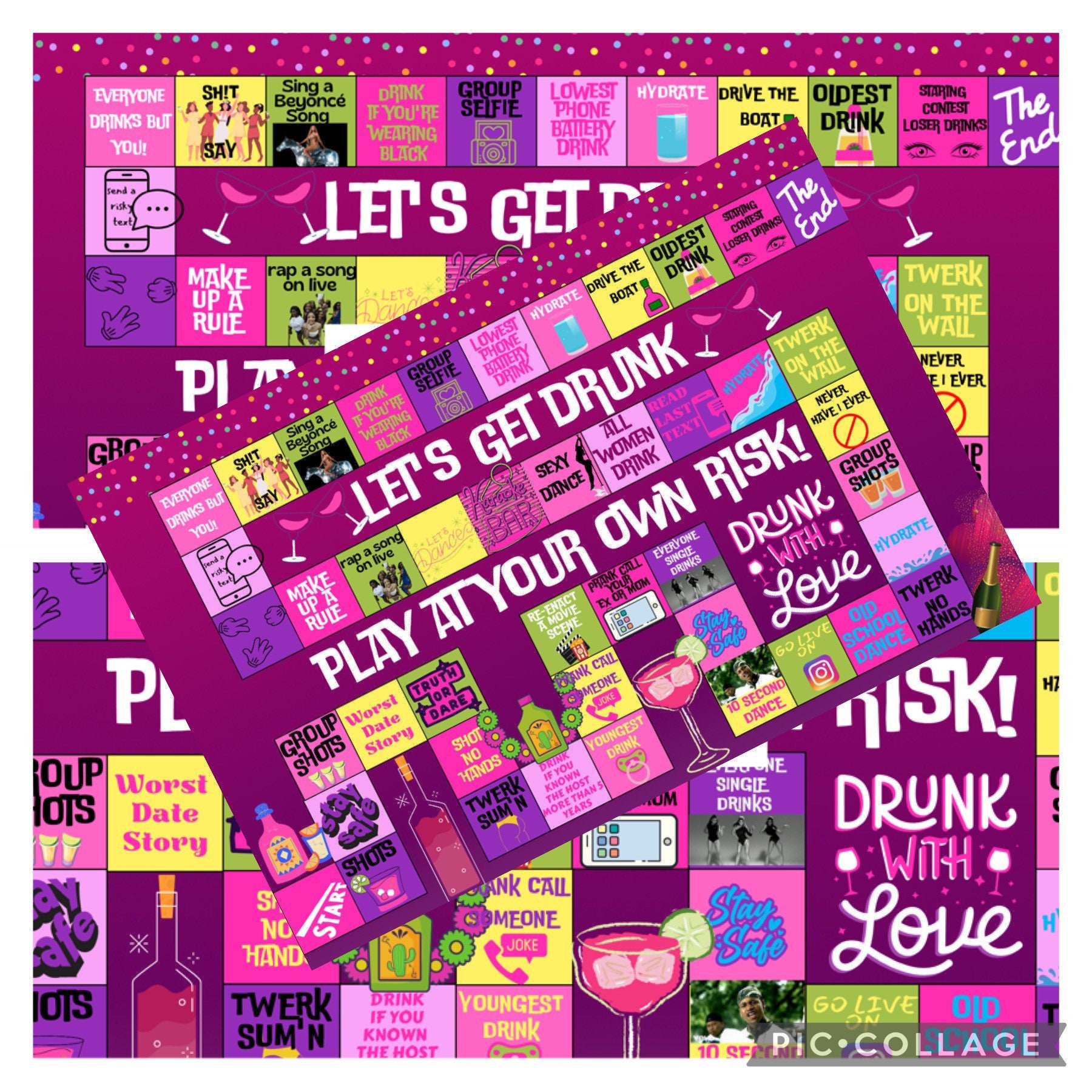Adult Drinking Board Game Drinking Game Girls Night Out Etsy
