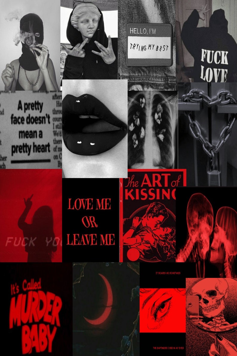 Grunge wall collage kit 100 pcs wall collage kit retro | Etsy