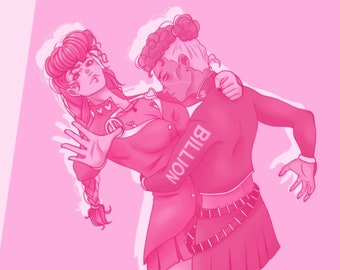 Fem Josuyasu Rosa - Estampado de Arte