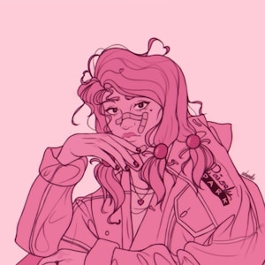 Roze Yasuho-kunstafdruk