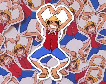 Luffy Heart Sticker