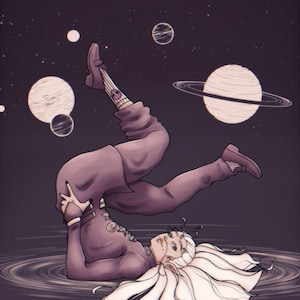 Mikitaka In Space - Art Print