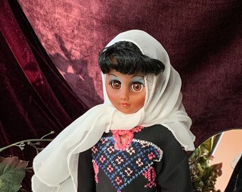 Handmade Traditional Embroidered Palestinian Thobe Doll