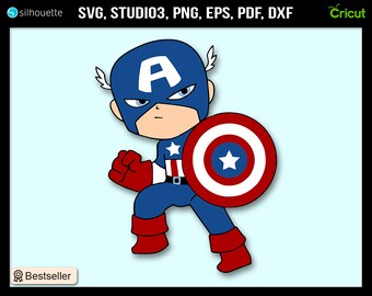 Captain America Svg Etsy