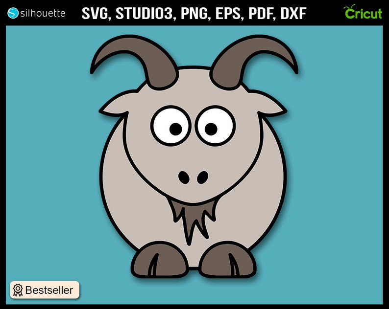 Download SVG Baby Goat Cricut Silhouette Studio Separate | Etsy