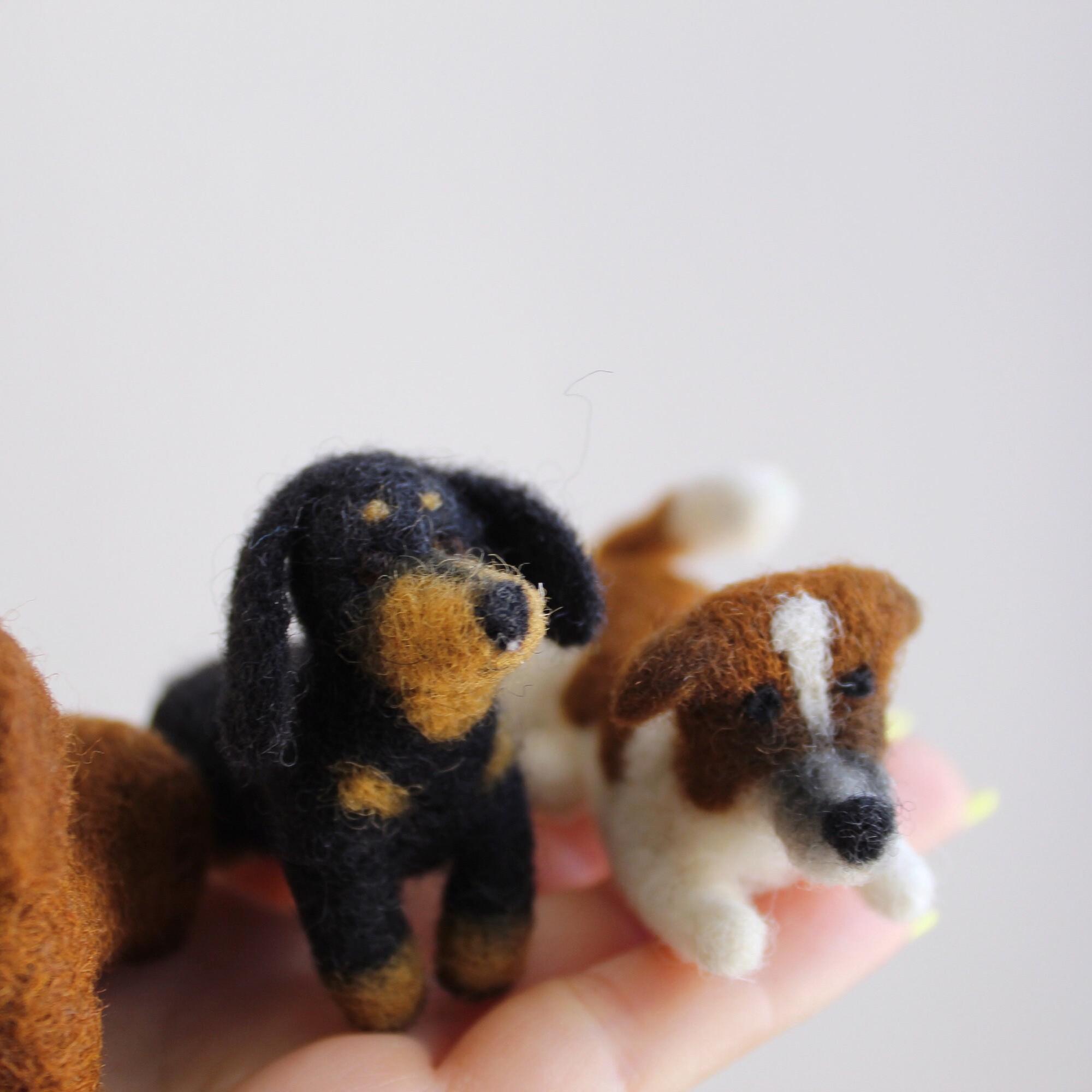 Felted Pets Custom Needle Felted Dog From Photo, Miniature Wool Dog Figurine ...