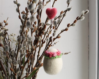 Easter egg tree ornaments needle felted eggs ornaments Easter egg Spring Twig Tree Ornaments