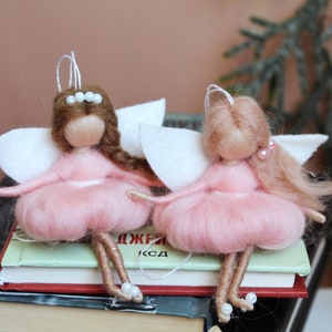 Felt Fairy Ornament - Pink Dress Fairy Decor