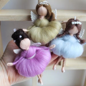 Tiny Fairy Decorations - Handcrafted Felt Fairy Ornaments