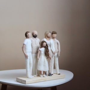 Custom Wool Figurine – Handmade Family Keepsake from Your Photo | Needle Felting Gift for Loved Ones
