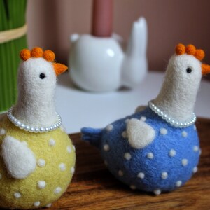 Regalo de pollo de lana de Pascua - Decoración de Pascua de granja
