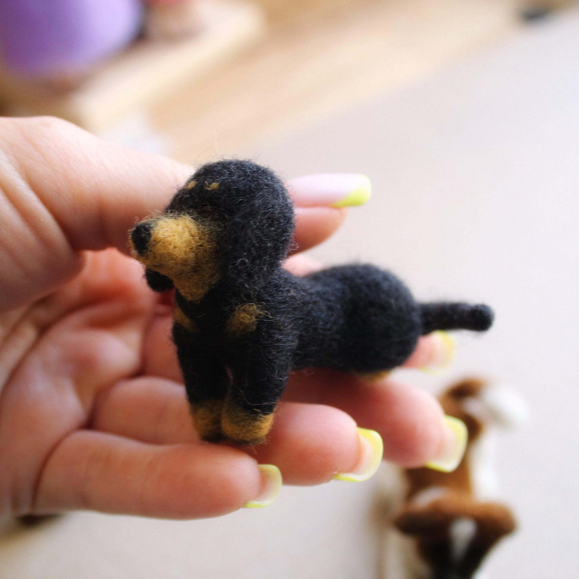 Felted Pets Custom Needle Felted Dog From Photo, Miniature Wool Dog Figurine ...