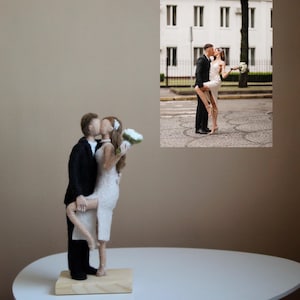 Needle Felted Faceless Couple Figurine – Wool Anniversary Gift – Personalized Keepsake