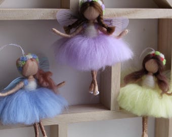 Needle Felted Fairy Garden Inspired Soft Sculpture - Spring Fairy Handmade