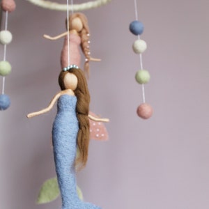 Mermaid Fairy baby crib mobile Mermaid fairy girl Nursery ornament image 3