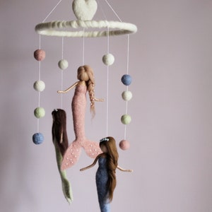 Mermaid Fairy baby crib mobile Mermaid fairy girl Nursery ornament image 10