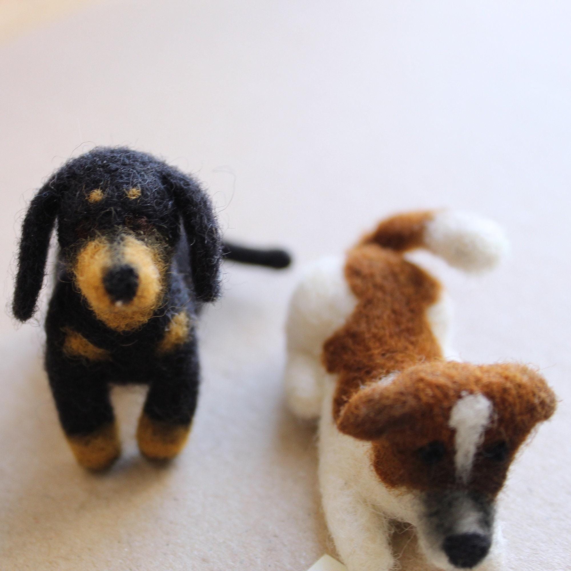 Felted Pets Custom Needle Felted Dog From Photo, Miniature Wool Dog Figurine ...