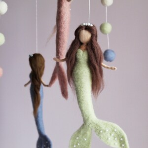 Mermaid Fairy baby crib mobile Mermaid fairy girl Nursery ornament image 6