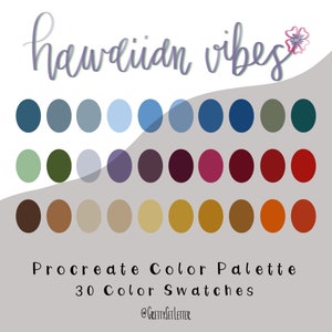 Hawaiian Vibes Procreate Palette / Procreate/ Digital / Instant Download