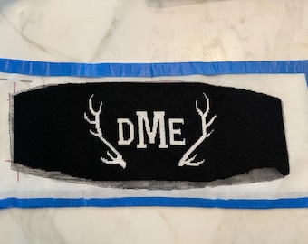 Custom painted needlepoint cummerbunds