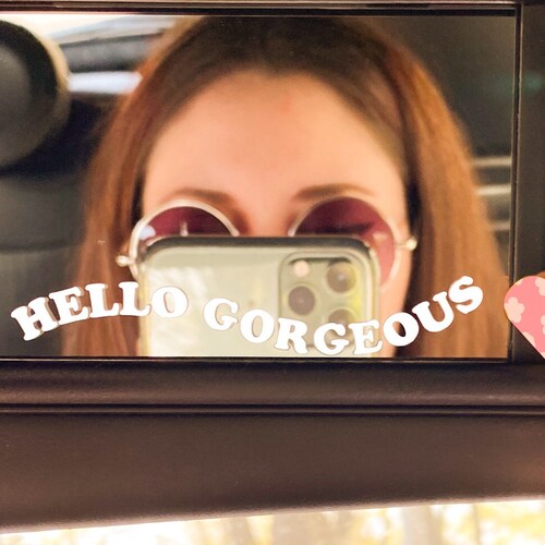 Car Mirror Decal, You Look Good Car Mirror Sticker, Rear View Mirror Decal, Car Decal Sticker, Cute Bumper Sticker