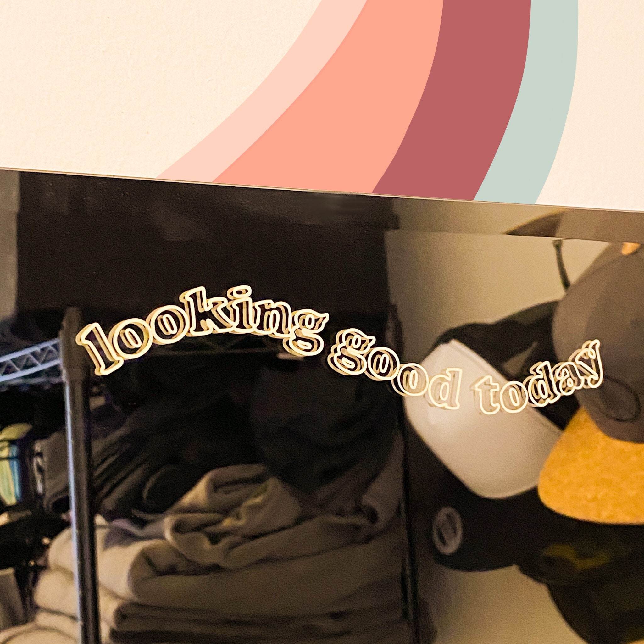 Looking Good Today Mirror Decal, You Look Good Mirror Decal,Mirror De…