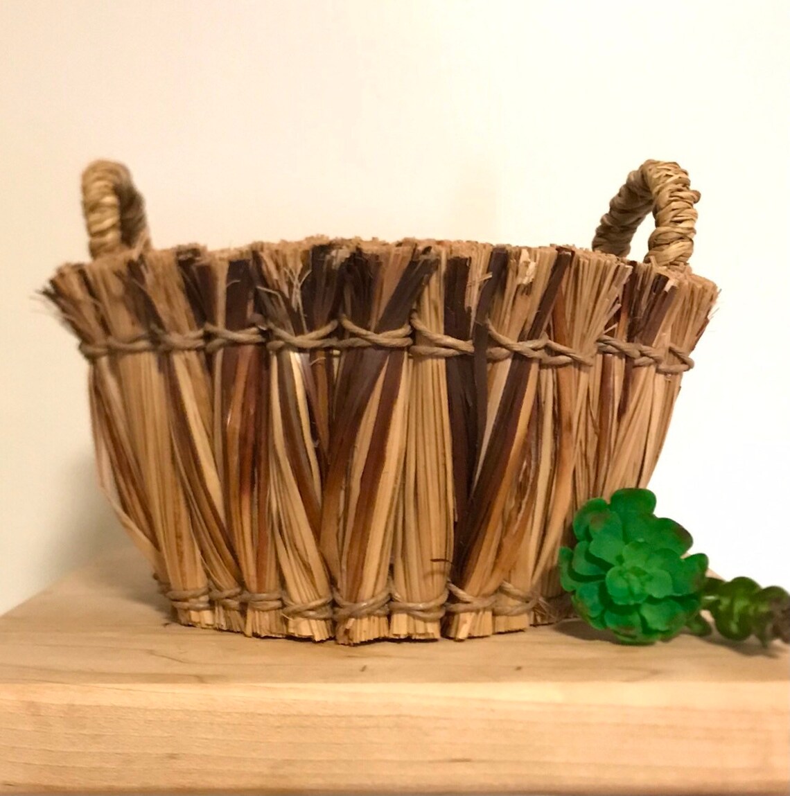 Nesting Set of Woven Grass Baskets Etsy