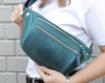 leather belt with purses