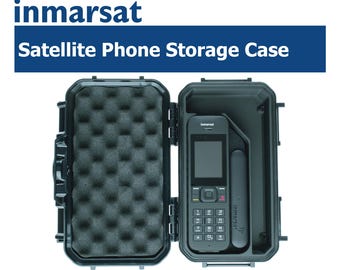 Teléfono satelital Inmarsat IsatPhone 2 con estuche de almacenamiento y transporte personalizado - Voz global y GPS portátil
