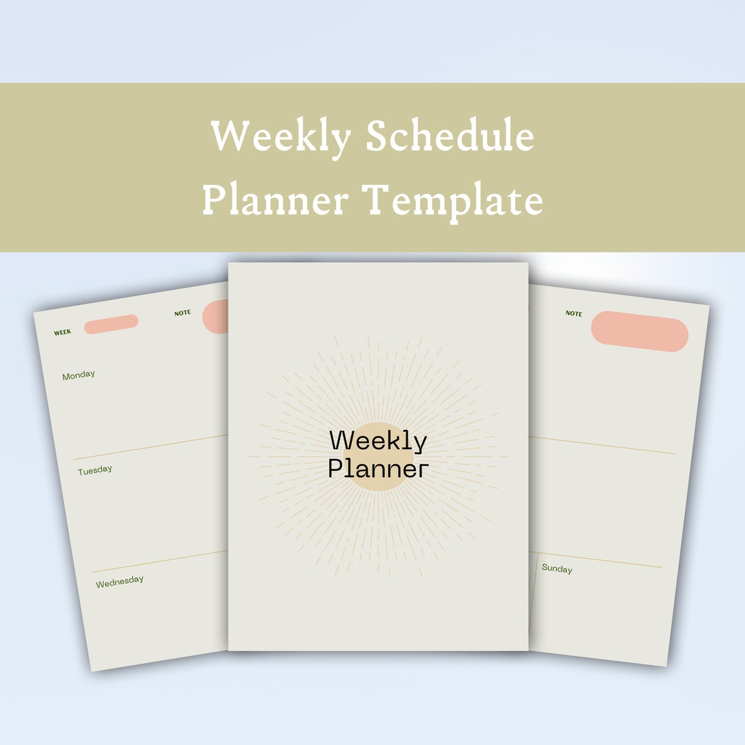 Weekly Schedule Task Organizer Form.pdf Weekly Tasks and Goals Schedule Planner Template PDF - Etsy Australia