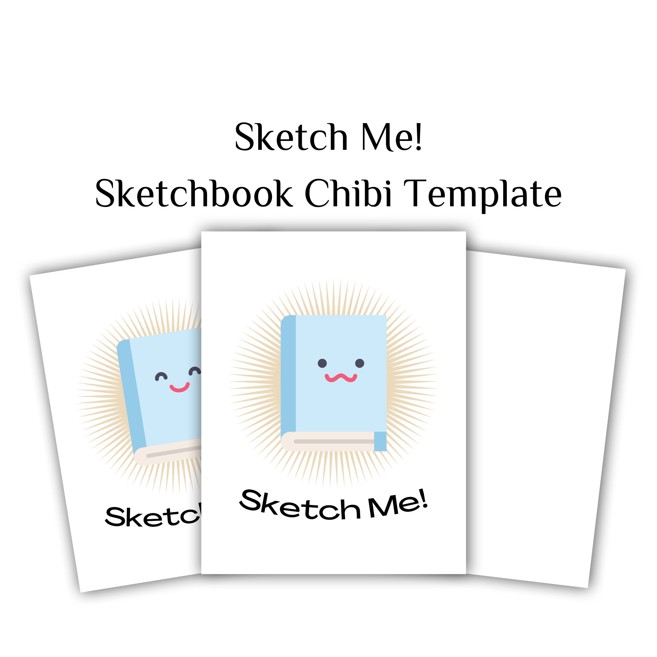 Sketch Me Cute Sketchbook Chibi Template 