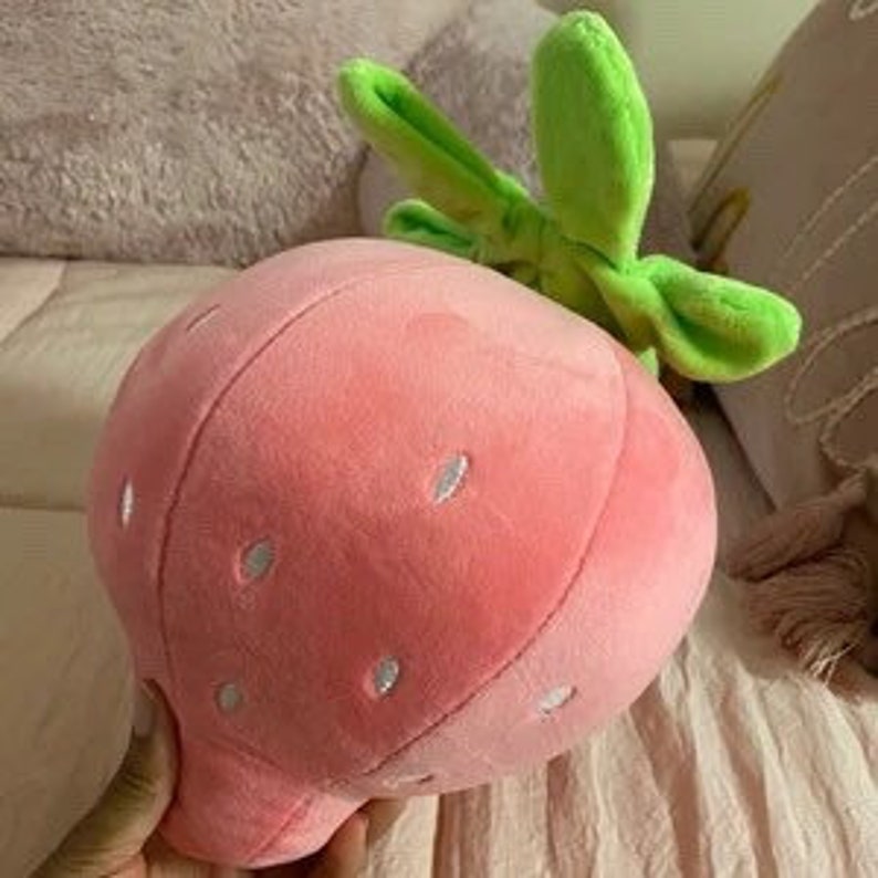 Strawberry Plush | Kawaii Plushie Toy Decor | Food Plush | Cute Stuffed Animals | Cute Gift Toys for Kids | Free Gift Included :) 