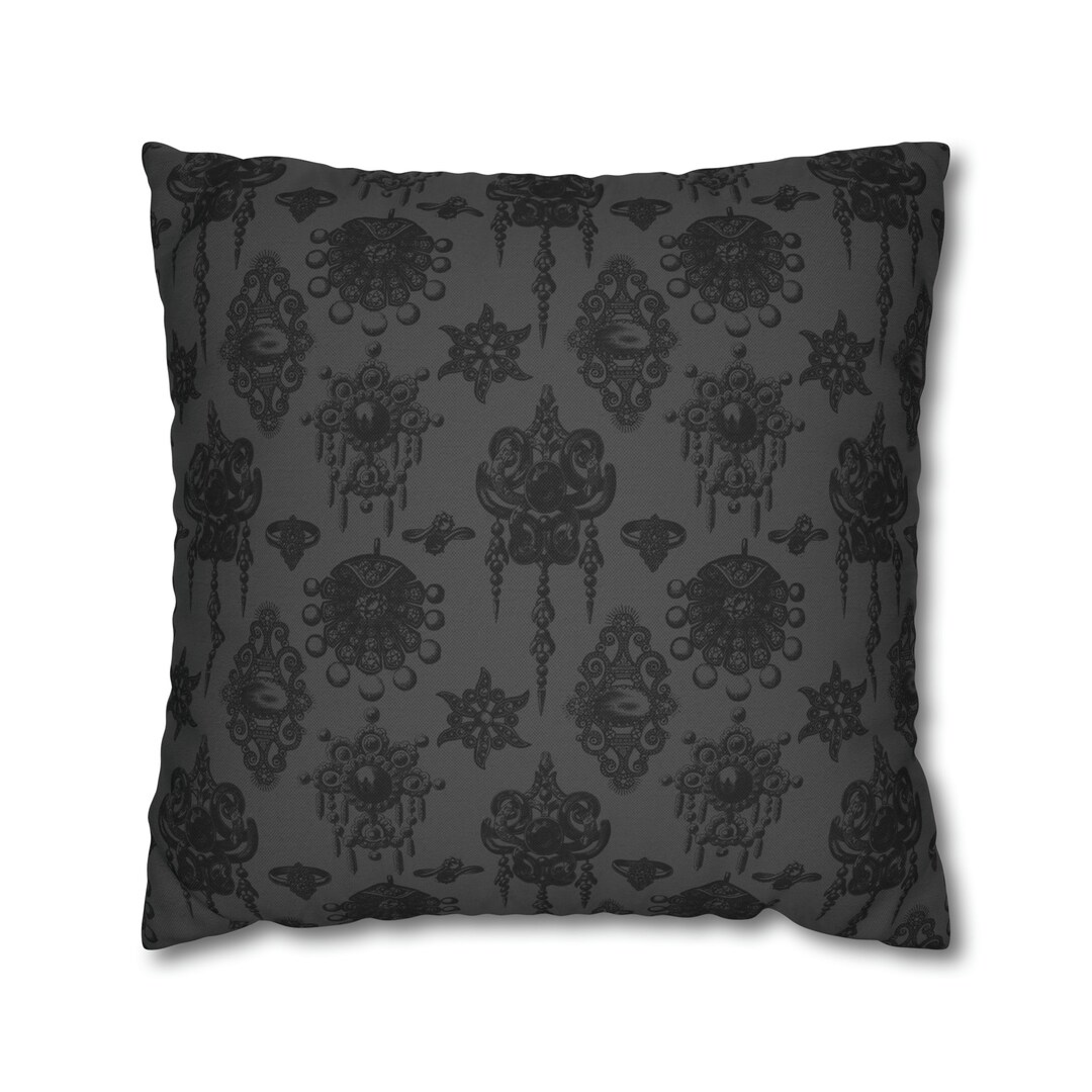 Modern Gothic Victorian Wallpaper Goth Square Pillow Case Etsy