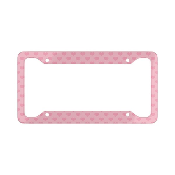 Pink Hearts License Plate Frame | Kawaii Car Accessories