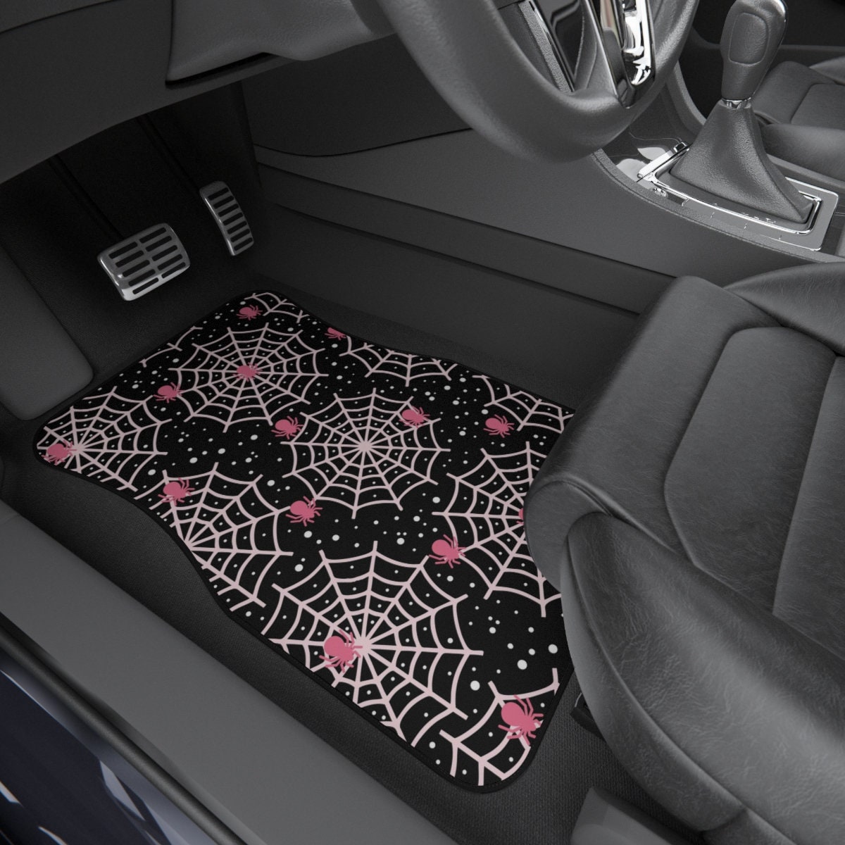 Pastel Goth Spiderweb Car Seat Covers